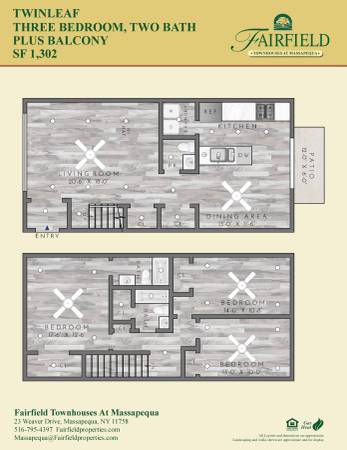 Fairfield Town Houses at Massapequa 3/BR Duplex