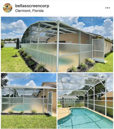 Pool Screen Repair, Lanai, Pool enclosure, (Bottoms $35)