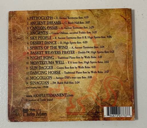 Wolfs Robe aka Flute Man Ancient Dreams Autographed 2008 CD