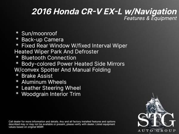 2016 Honda CR-V CRV EX-L w/Navigation SUV