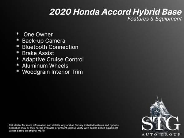 2020 Honda Accord Hybrid Electric Base Sedan