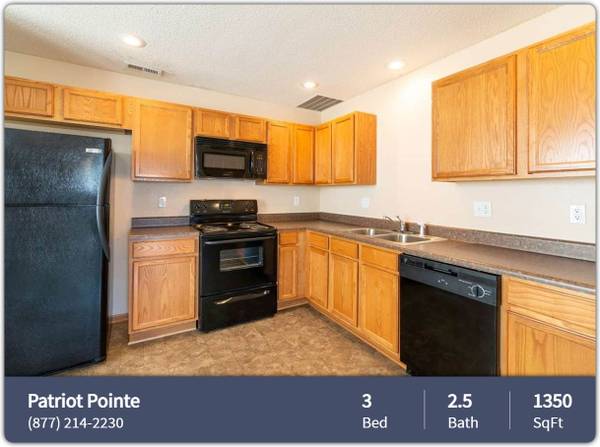 Looking for the ideal 3 bed / 2.5 bath? Check out Patriot Pointe!