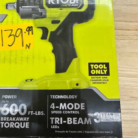 RYOBI (BRAND NEW)P262 ONE+ HP 18V Brushless Cordless 4-Mode ? in. Impa