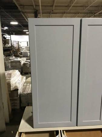 New Gray Shaker Kitchen Wood Cabinets & Bathroom Vanity Cupboards!