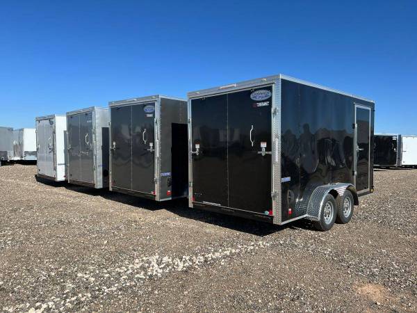 7X12 & 7X14 Cargo Trailers – Semi Screwed – D Rings – Stabilizer Jacks