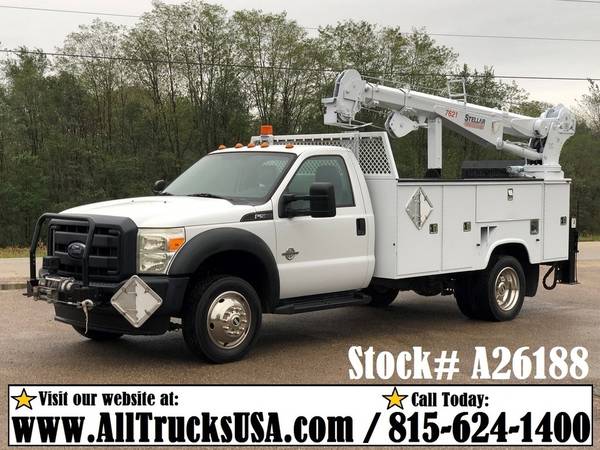 Mechanics Crane Truck Boom Service Utility 4X4 Commercial work trucks