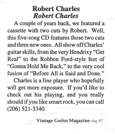 Lead Guitarist featured in Guitar Player Magazine