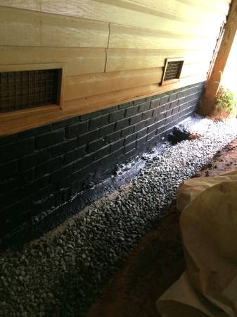 Foundation waterproofing/ French drains