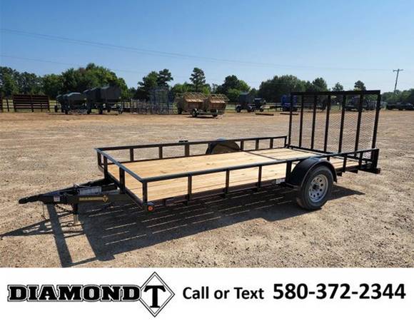 2022 Bumper Pull 77″ x 12′ Single Axle Utility Trailer w/ 4′ Ramp Gate