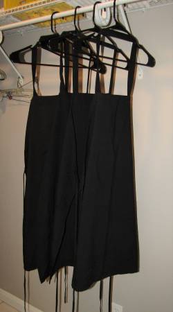 4 Black Apron Culinary Chef Cook Beautician Aprons