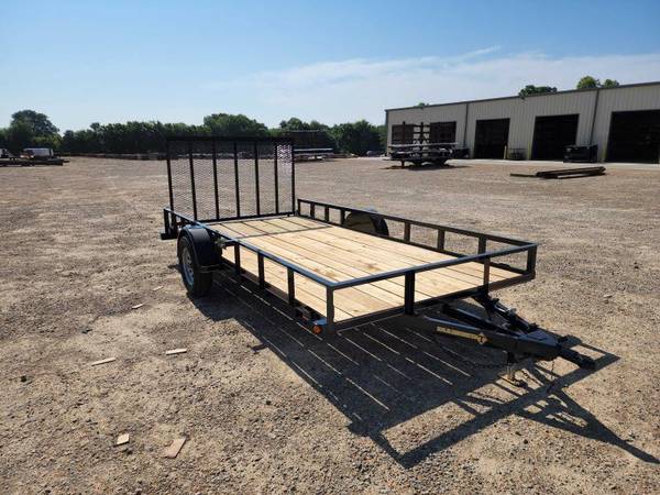 2022 Bumper Pull 77″ x 12′ Single Axle Utility Trailer w/ 4′ Ramp Gate