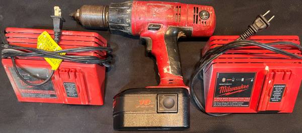 Milwaukee 18 Volt Drill and Two Chargers