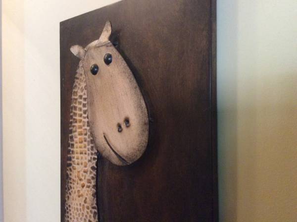 Tin Giraffe Wall Hanging / Picture Like New