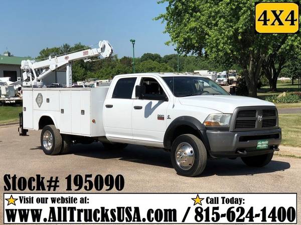 Mechanics Crane Truck Boom Service Utility 4X4 Commercial work trucks