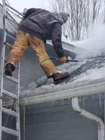 SNOW & ICE DAM REMOVAL OF ROOFS