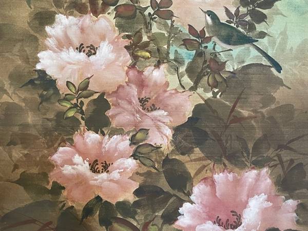 special Bokkotsu on silk painting by Hiroshi Honda