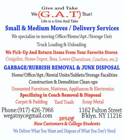 ~SAVE $$$ LAST MINUTE MOVING SERVICE & JUNK REMOVAL 24/7~