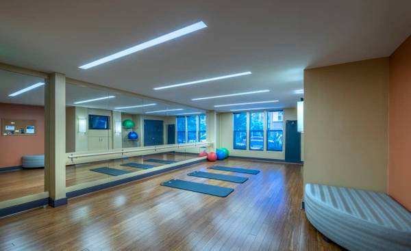 Super-charged fitness center and yoga room, On-Site Management