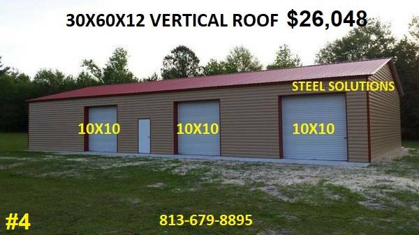 4 FOOT ON CENTER STEEL BUILDINGS INSTALLED “