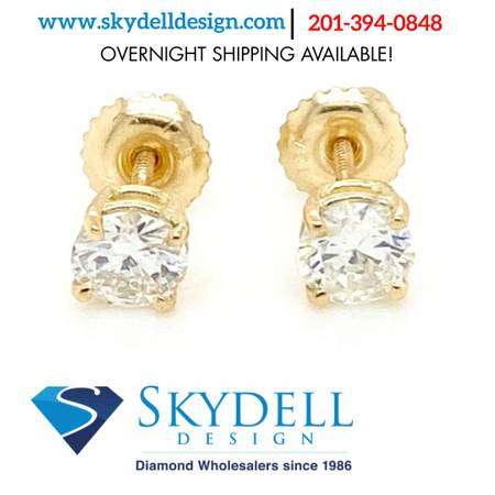 2.02 CTW Round Brilliant Cut Diamond Stud Earrings!