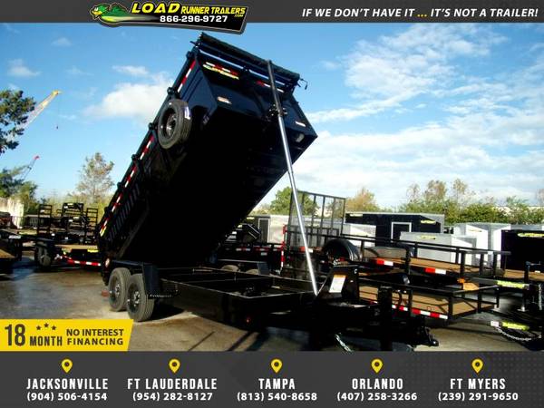 *124899* 6.5×16 Telescopic Cylinder | 4′ Side Walls 8 TON Dump Trailer