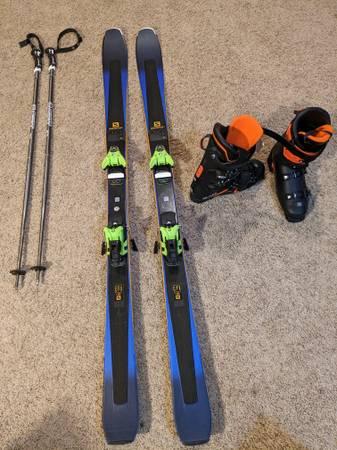 Used once ski bundle Solomon 2019