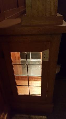 6 VINTAGE LEADED GLASS PANTRY DOORS FROM SHAKER HTS HOME W/ HARDWARE