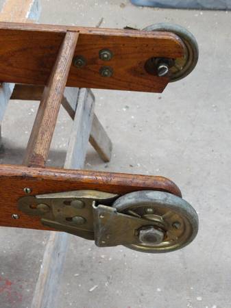 Bookcase Rolling Ladder /Vintage