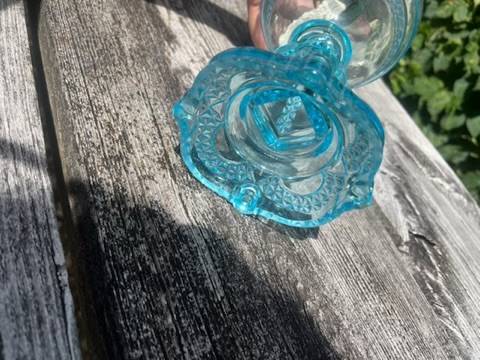 Blue Glass OIL LAMP