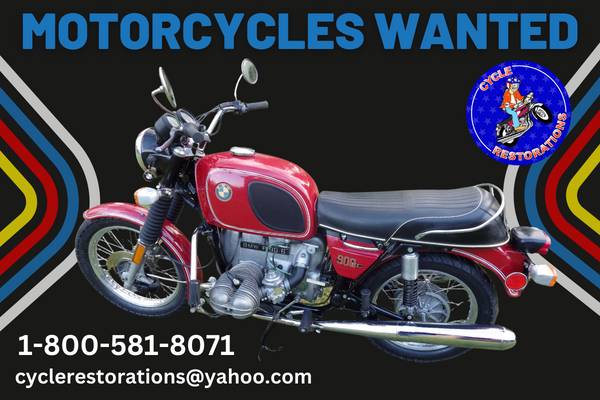 MOTORCYCLES WANTED *BEFORE 1990* ?? CALL: 1-800-581-8071