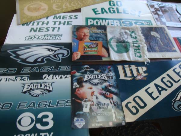 Vintage Lot Philadelphia Eagles Memorabilia Pennant Posters Photos Pro