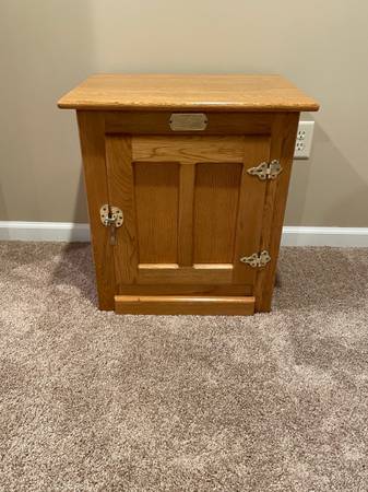 White Clad Ice Chest and Book Shelf