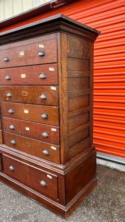 Early 1900’s Apothecary/Bankers Chest Antique 14 Drawer Dresser