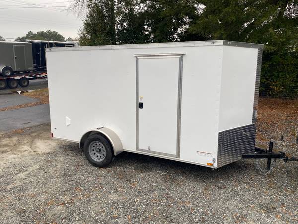 6×12 Enclosed Cargo Trailer, LED, Ramp, On Sale! In-Stock