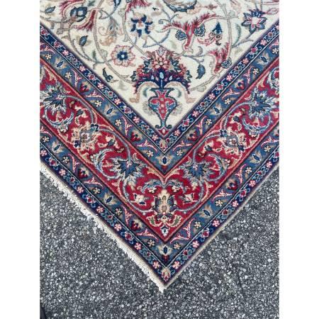 Antique Hand Knotted Wool Persian Wool Kashan Area Rug 6′ x 10’3