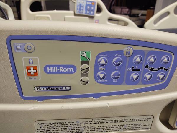 Like new Hillrom Versa Care hospital bed with mattress for sale!