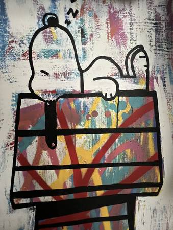 jgoldcrown Snoopy Love Print Art Urban Peanuts Signed 9/50