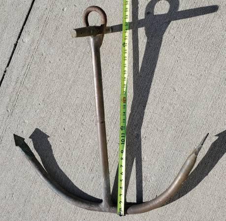 Antique Ship Fishing Boat Anchor brass copper Nautical Maritime Decor