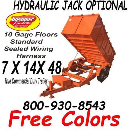 2023 7 X14X48 14 K Dump Trailer Heavy Duty Top Shelf Trailers