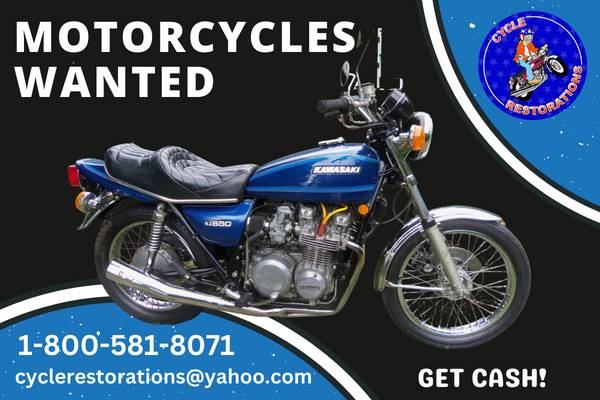 MOTORCYCLES WANTED *BEFORE 1990* ?? CALL: 1-800-581-8071