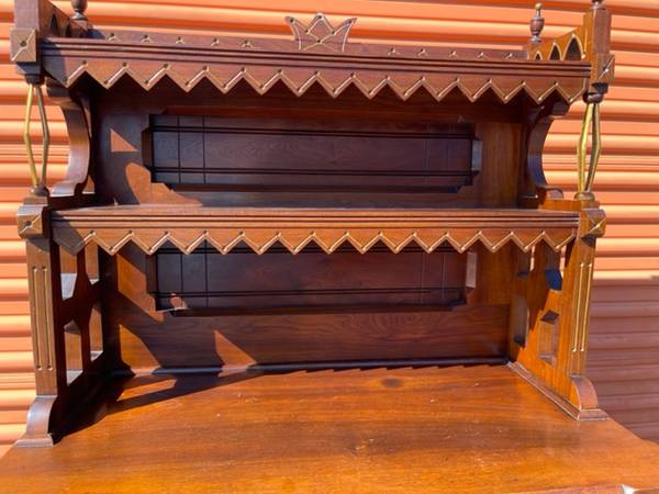 Victorian Walnut Desk Organizer