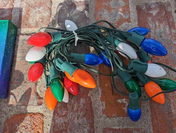 Christmas Lights Outdoor Old School Rare