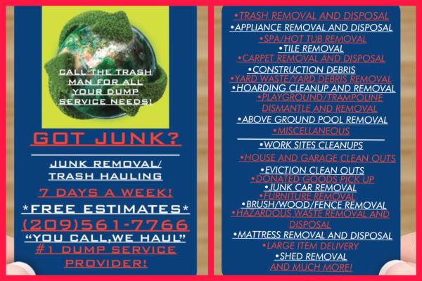 ??????JUNK REMOVAL/TRASH HAULING TREE TRIMMING 7 DAYS A WEEK????