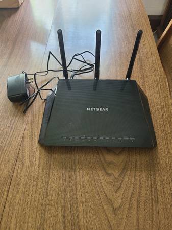 Netgear Router, Speakers,Pots and Pans Grill etc…