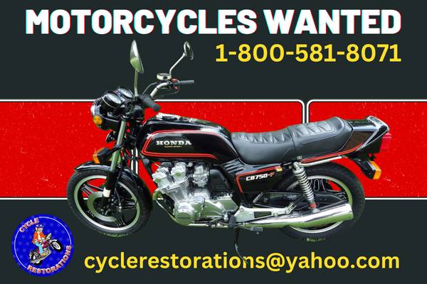 MOTORCYCLES WANTED *BEFORE 1990* ?? CALL: 1-800-581-8071