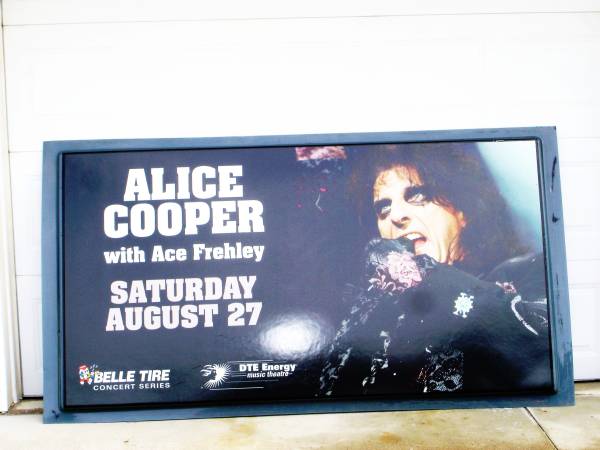 ALICE COOPER 2011 Concert Advertising Sign 99″W x 54″H