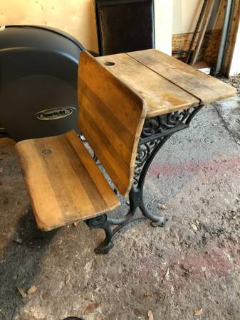 Vintage desks + stool + footstool