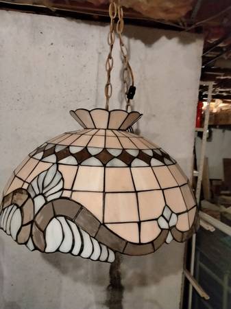 Vintage Stained Glass Swag Lamp. One owner.