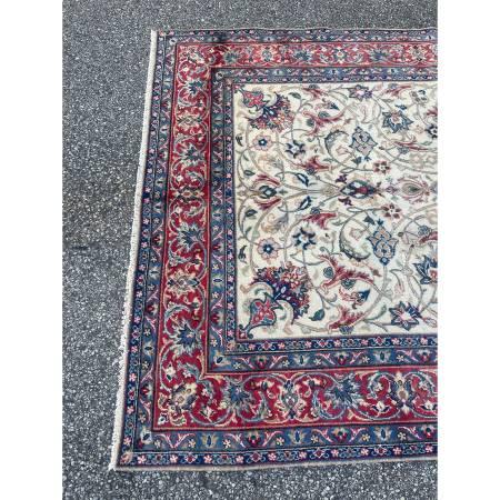 Antique Hand Knotted Wool Persian Wool Kashan Area Rug 6′ x 10’3