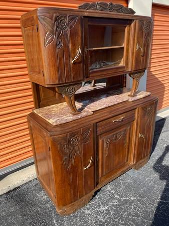 Antique Tiger Oak Buffet Sideboard or Bar